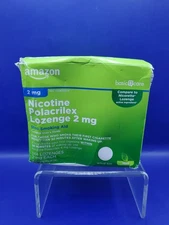 Amazon Basic Care Nicotine Polacrilex Lozenge 2mg 144 Mint Lozenges EXP 5/2026