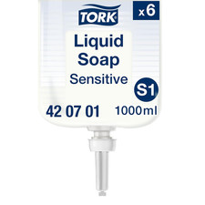 Tork Sensitive Hand Flüssigseife S1, Dermatologisch Getestet, 6 X 1000 Ml, 42070