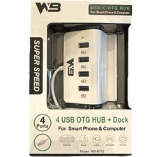 4 Port USB OTG HUB & Dock w/Stand for Phone And Computer Super Speed {T} *