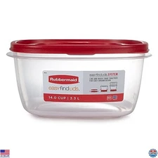 Rubbermaid 14-Cup Easy Find Lids Food Storage Containers - 2 Pack in Vibrant Red