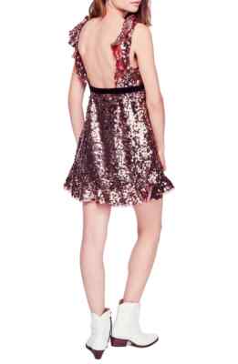 free people sequin siren dress Free People Womens Siren Sequined A-Line Dress, tribeca, 6