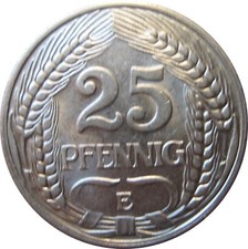 J 18  25 Pfennig Kaiserreich von 1911 E in VZ-STG   666 180