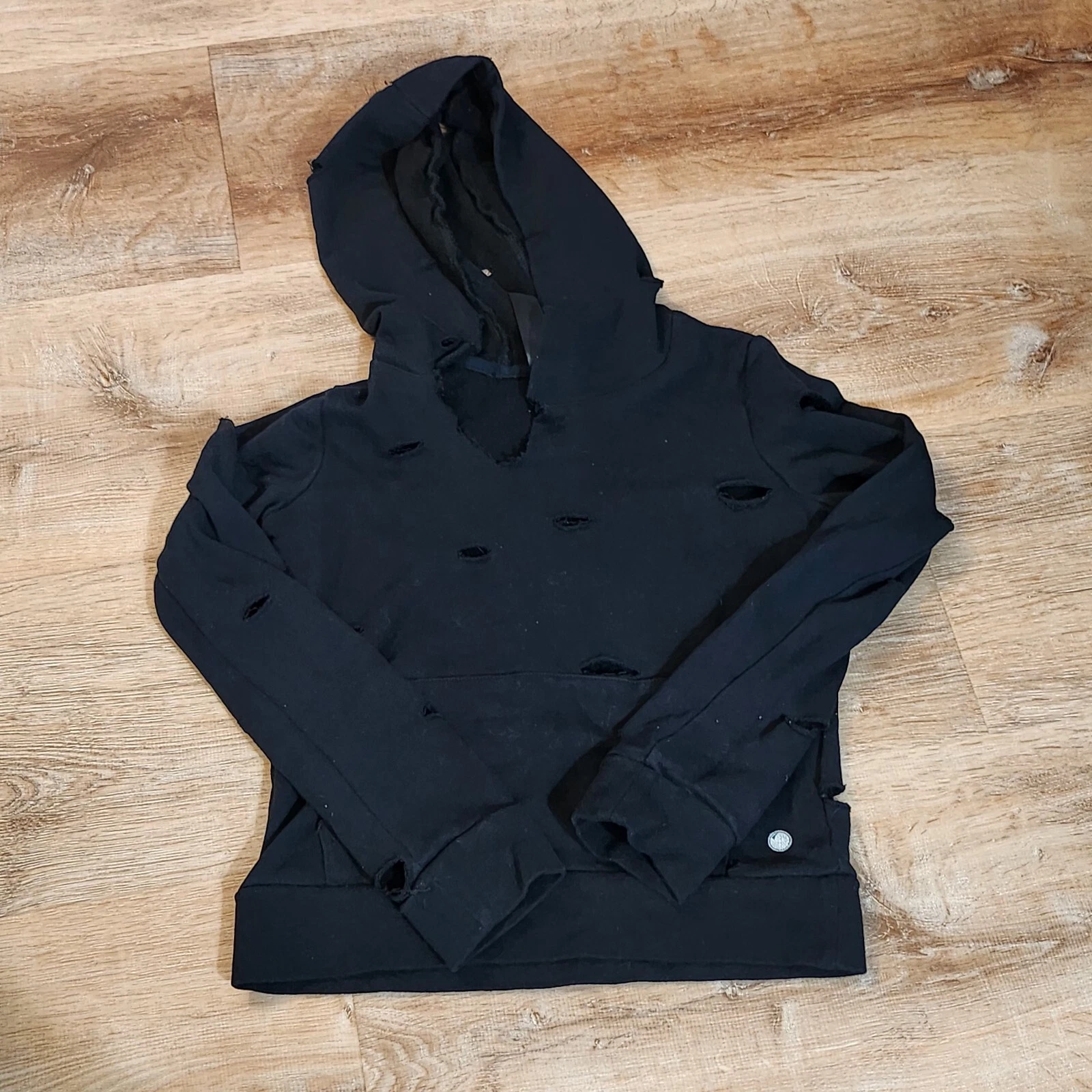 yogalicious distressed grunge yoga exercise hoodie