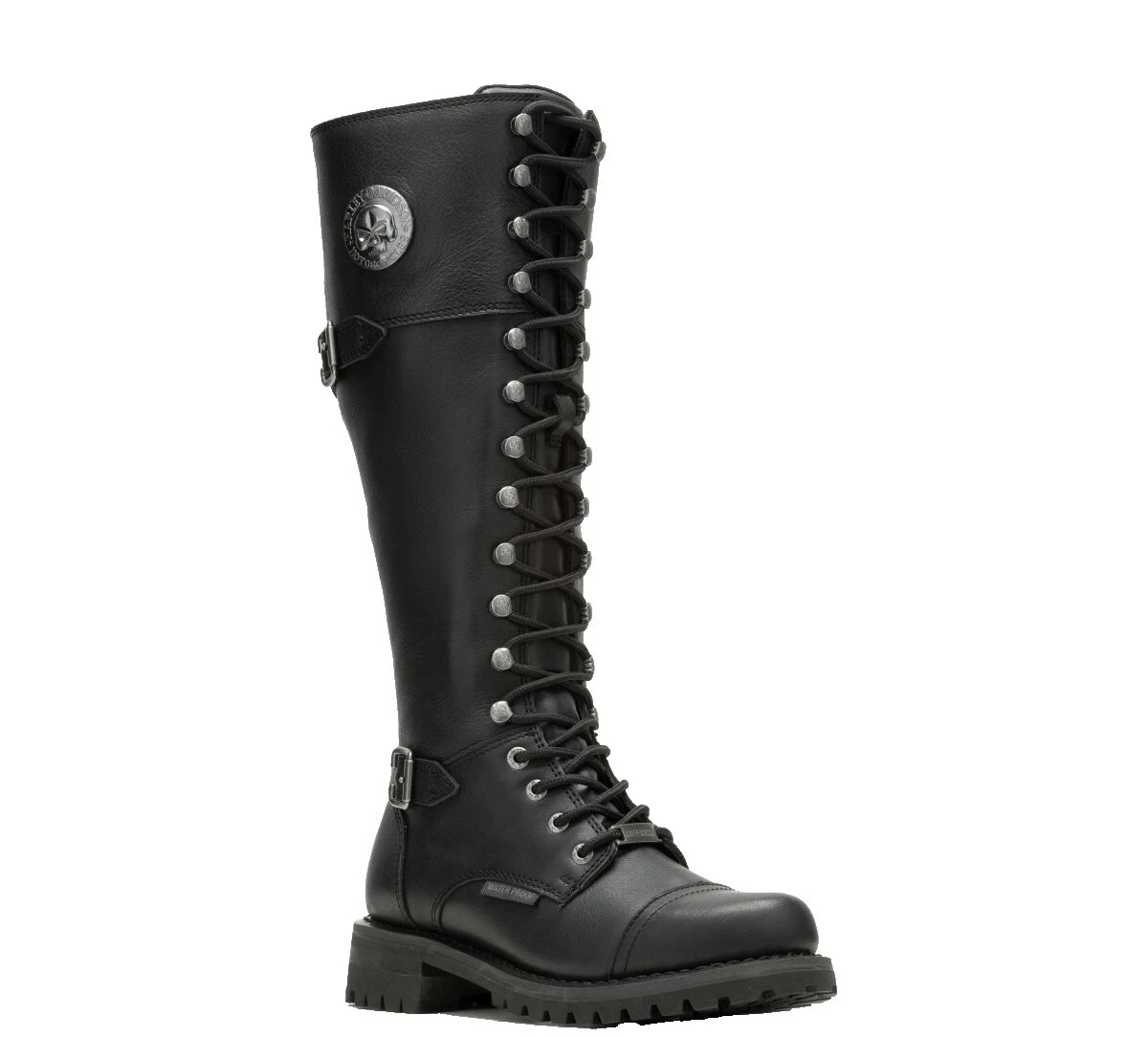 Black Leather Business Boots for Women