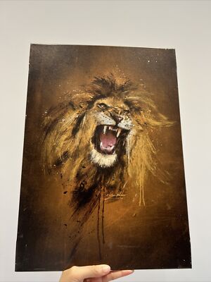 Displate Limited Edition Metall Löwe Poster Kunstwerk