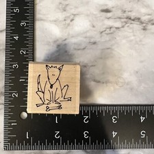 Rubber Stamp Dog with Bones