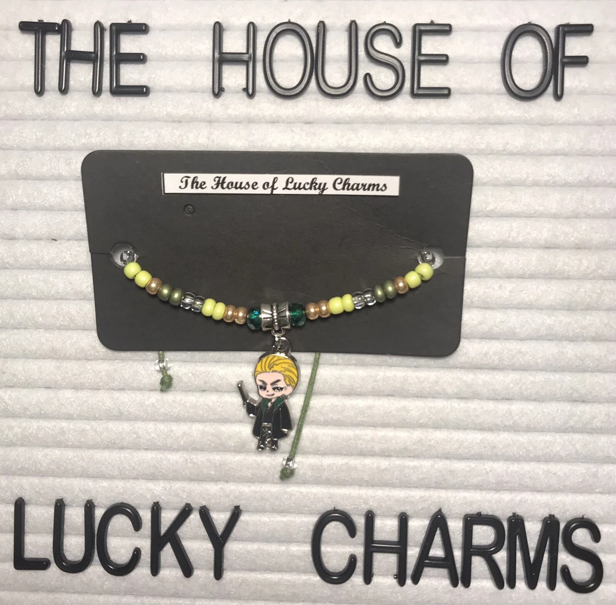 The House Of Lucky Charms Adjustable Bracelet Movie Harry Potter Draco Malfoy