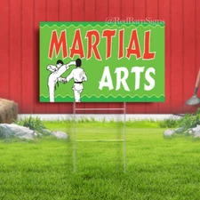 Martial Arts Indoor Outdoor Yard Sign with metal stakes