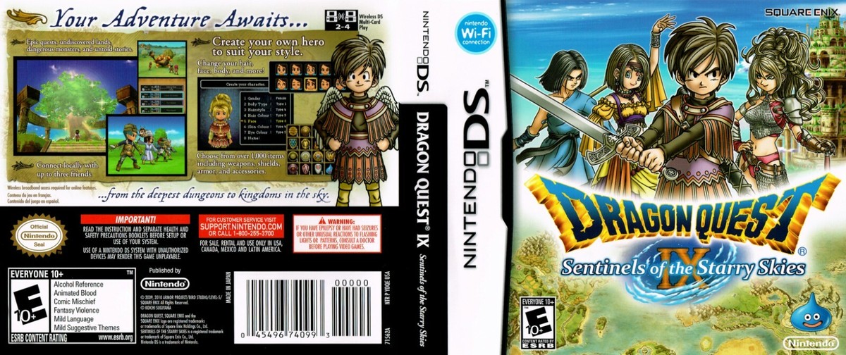 Dragon Quest IX 9 ドラクエ UK版 英語版 DS 中古】Dragon Quest IX
