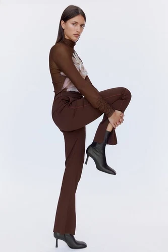 NEW ZARA LEATHER HIGH-HEEL ANKLE BOOTS size 9