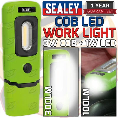 SEALEY COB LED Work Light Torch Li-Polymer Rechargeable Cordless Inspection Lam