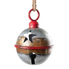 NEW 7" Jumbo Jingle Bell, Extra large Sleigh Bell Galvanized, Distressed Antique
