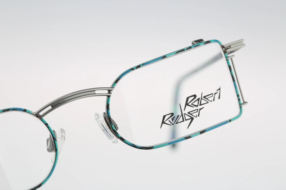 Robert Rudger 1580 179 C7, Vintage 90s colorful rectangle glasses frames NOS - Image 3 of 4