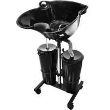 Hair Washing Sink Height Adjustable Salon Shampoo Basin Large for Barber Shops