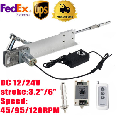 DIY Linear Actuator 12V 24V Reciprocating Motor 80-150mm Stroke  45/95/120rpm | eBay