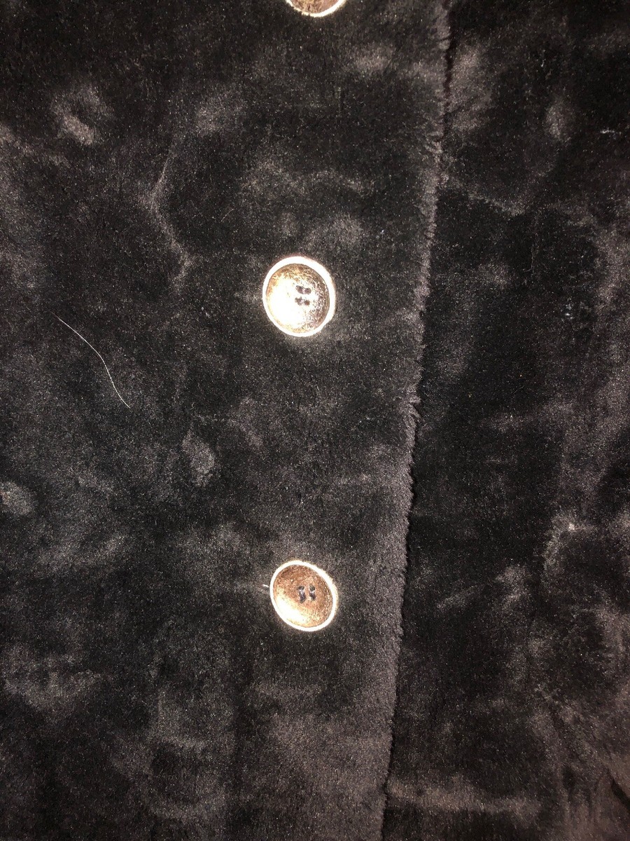 Manteau Femme Noir En Fausse Fourrure - Longueur 3/4 - Design Exclusif De Milo - Taille M