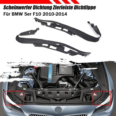 For BMW 5 Series F10 2010-2014 Left Right Headlight Seal Cover Strip