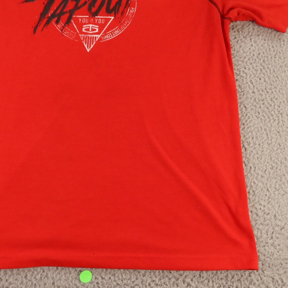 Camisa Tapout Para Hombre L Roja Manga Corta Logo Gimnasio Entrenamiento Informal Foto 4 de 4
