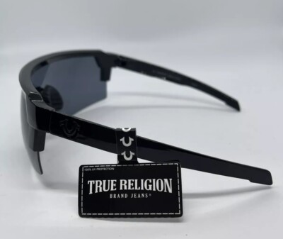 TRUE RELIGION Jeans Shield Wrap Sunglasses Black/Gray  display picture 2