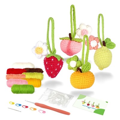 Crochet Kit for Beginners,Beginner Crochet Fruits Kit for Adults,With3093