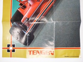 Super Sprint Tengen Nintendo NES Atari 1986 Fold Out Poster 14 1/4" x 19 1/2"