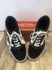 VANS Ward Black White Suede Canvas Women s Size 8.5 With Box