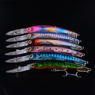 3PCS Minnow Fishing Lures Big Crankbaits Wobbler 17cm/24g Trolling Deep Diving