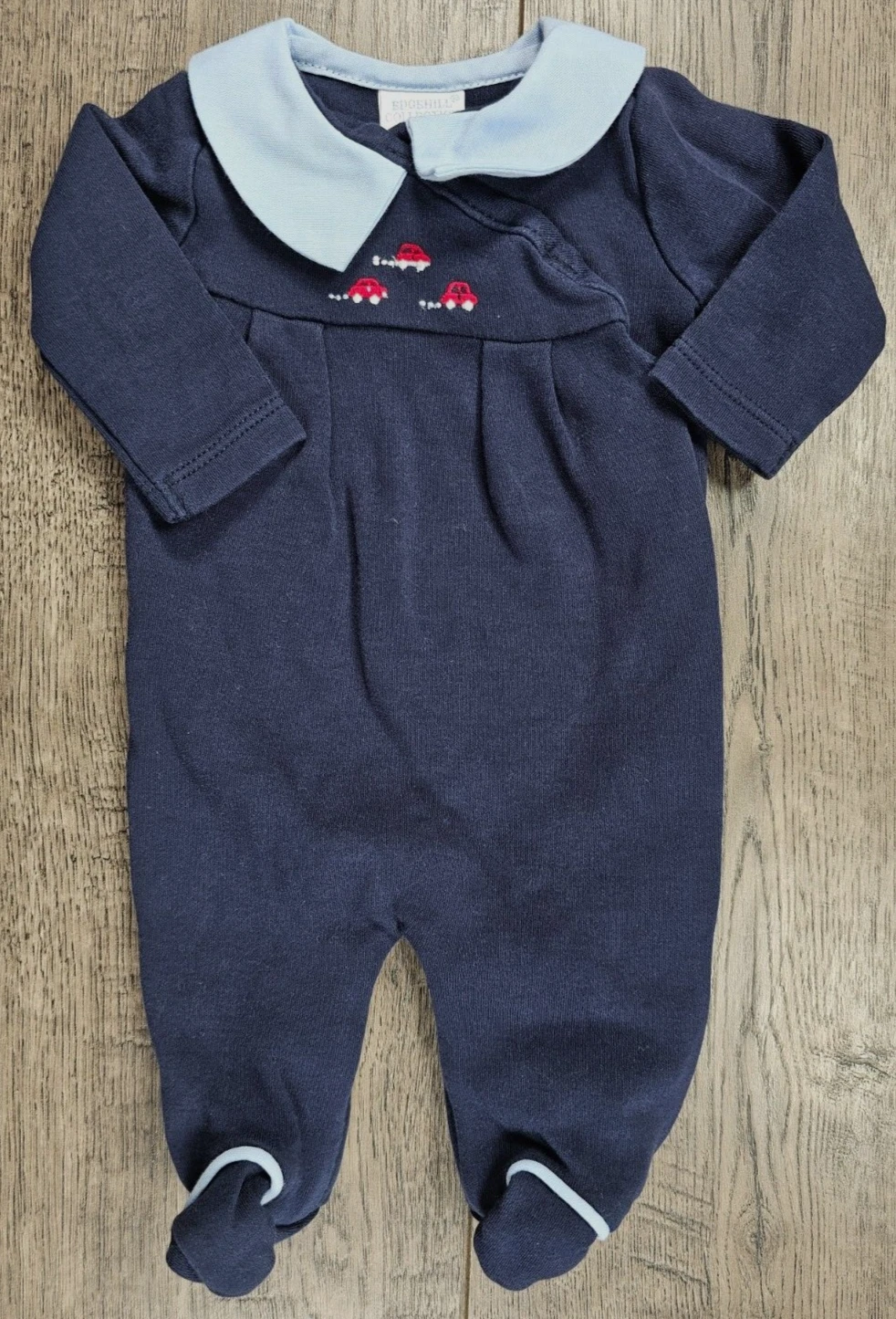 Baby Boy Clothes Edgehill Collection Preemie Blue Little Cars Footed Outfit