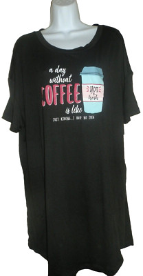 New Womens L/XL  A Day Without Coffee...Sleepshirt Secret Treasures Pockets!