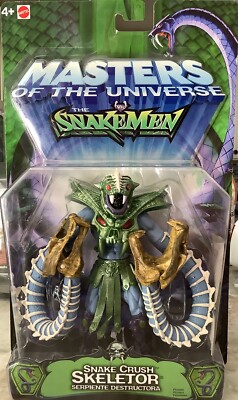 2003 MOTU vs. Snake Men Snake Crush Skeletor Figure MOC Mattel  w/ Protecter