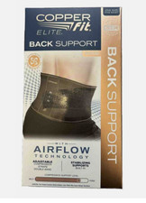 Copper Fit - Elite Back Support 30-50" AirFlow Back Brace Adjustable Double-Band