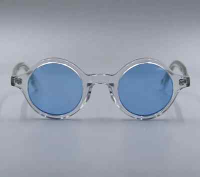 Brand New Round crystal glasses men handmade blue sunglasses Round sun glasses