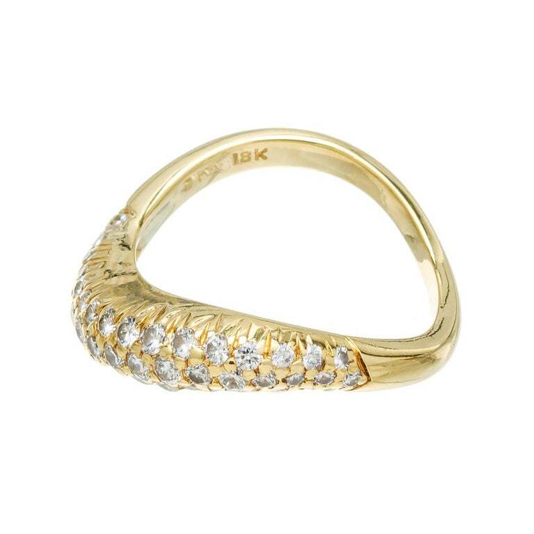 Kurt Wayne .63 Carat Diamond Yellow Gold Pave Ban… - image 2