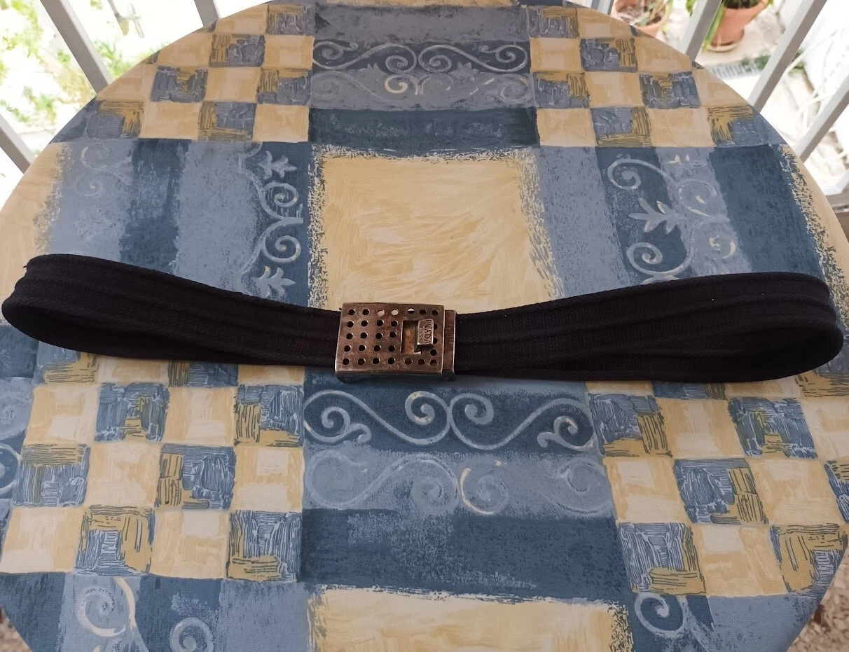 Fibbia in metallo da uomo donna unisex in tela di PRADA JEANS stile militare