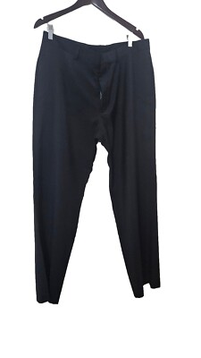 Club Monaco Dress Pants Men Size 36 Black 100% Wool Clasic Straight 