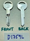 Vintage Dodge Chrysler Plymouth 1950s 1960s auto key blanks ILCO D1759L NOS