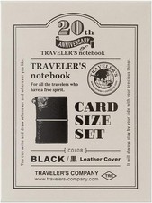 Black TRAVELER S notebook Card Size 20th Anniversary Set Color: Black