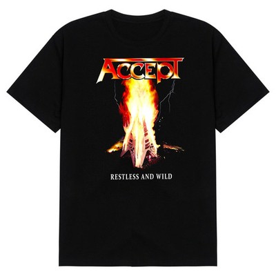 Accept Restless And Wild T shirt Black Tee Men And Women Size S-4XL