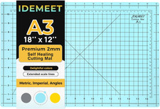 Premium Self Healing Cutting Mat 18'' X 12'', A3 Non-Slip Sewing Mat for Quilti