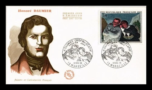 Dr Jim Stamps France Honore Daumier First Day Cover 1966