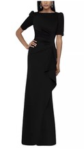 Xscape Evenings Ruffle Puff Sleeve Gown Size:16 $218