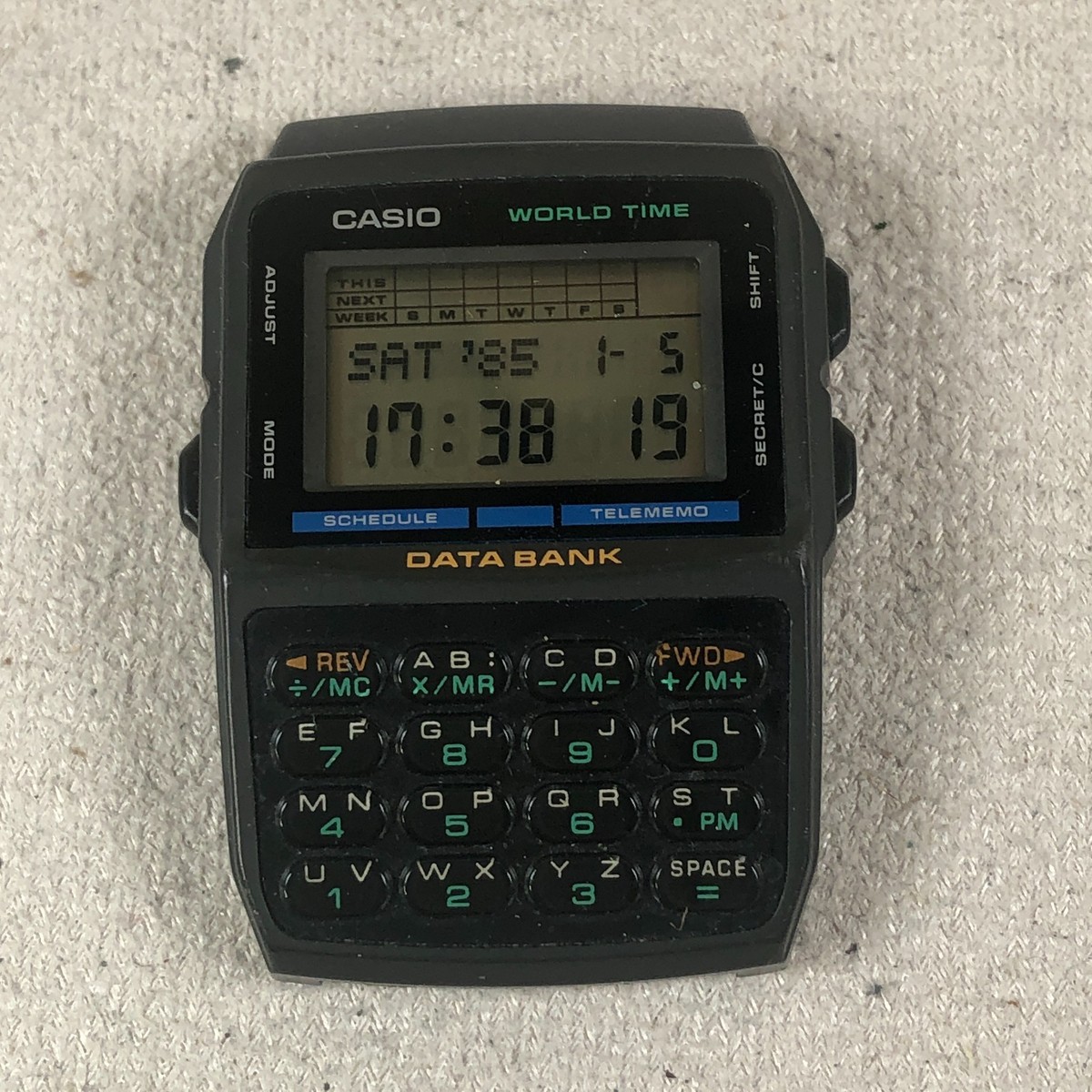Casio Databank Men DBX-103 Sport Multifunction Quartz Digital 34mm