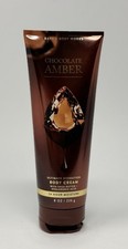 NEW Bath Body Works DAMAGED Chocolate Amber Ultimate Hydration Body Cream 8 oz