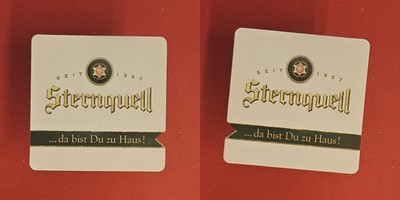 Sternquell there you are at home! brewery beer mat beer