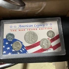 1940's U.S. Coin Set Penny Nickel Dime Quarter Walking Liberty Half Dollar 5pc