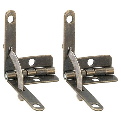 2 Stück Box Quadrant Hinge 22x28mm Faltbare Stützscharniere Bronze