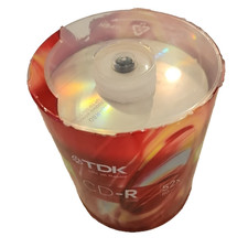 TDK CD-R 100 Pack 52x 80min 700MB Blank Recordable Media Spindle New Sealed