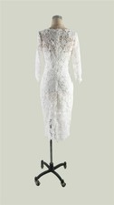 New Women's White Lace Bodycon Formal Dress Cocktail Evening Party Long Sleeve