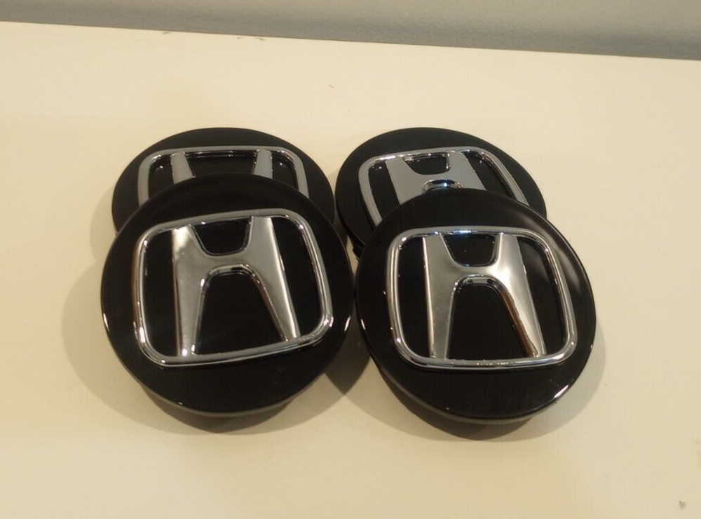 Honda Wheel Center Caps Dark GRAY Chrome Rim Logo Hubcaps 69mm/2.75 (Set 4 pcs Honda Wheel Center Caps Dark GRAY Chrome Rim Logo Hubcaps 69mm/2.75 (Set 4 pcs