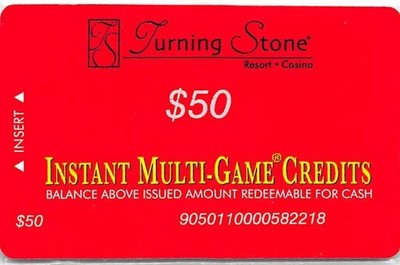 Turning Stone Casino - Verona, NY - XX15 Instant Multi-Game Credits/See Details